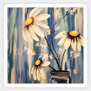 Mason Jar Daisys Sticker